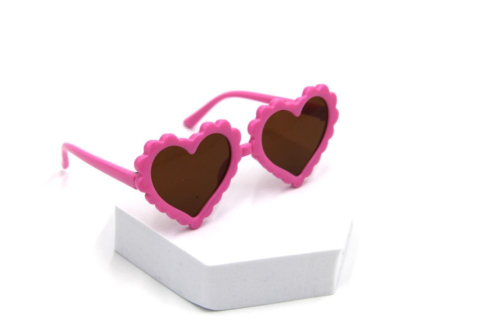 D' Daniela - Glasses and Bow Barrette Clip Set - Hot Pink