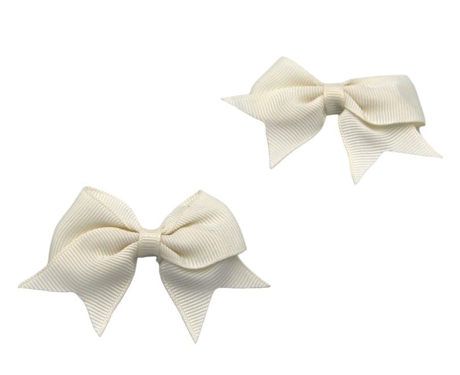 D' Daniela - Yasmin Heart Shaped Glasses & Bow Barrette Clip Set For Babies & Girls - Cream