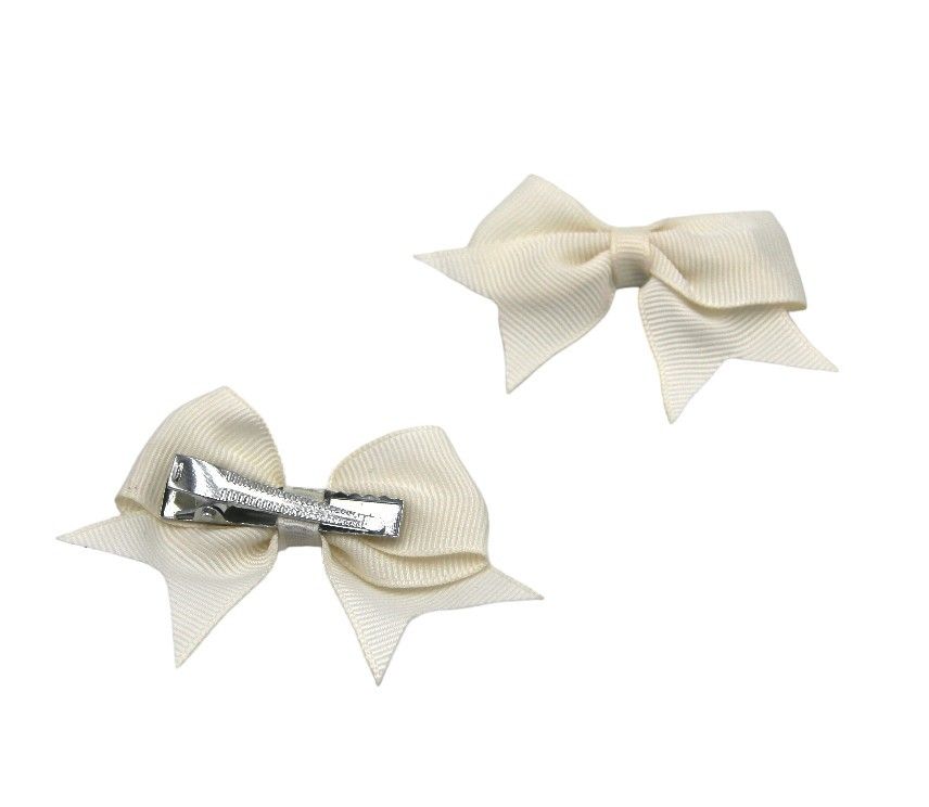 D' Daniela - Yasmin Heart Shaped Glasses & Bow Barrette Clip Set For Babies & Girls - Cream