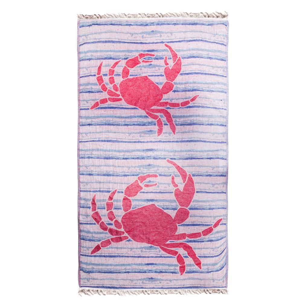 Anemoss - Turkish Beach & Bath Peshtemal - Crab Patterned