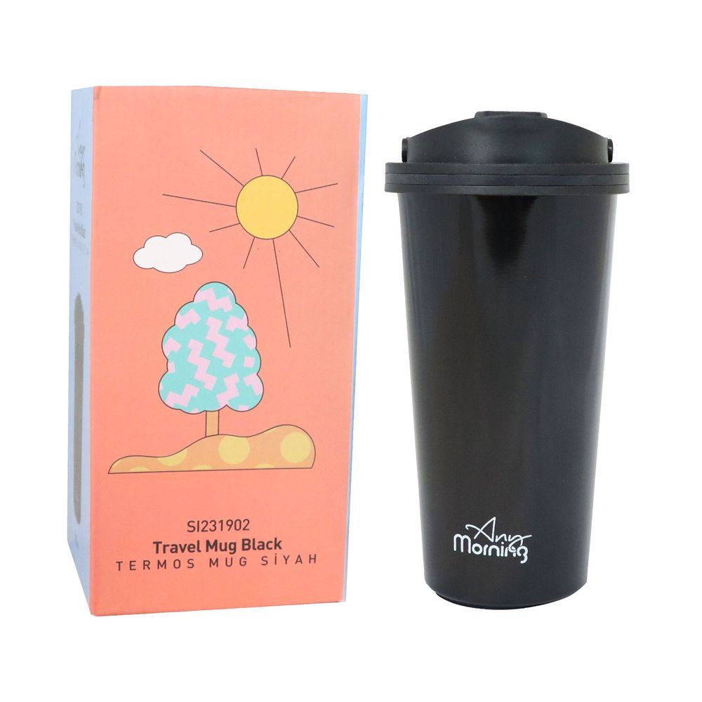 Any Morning - Stainless Steel Travel Mug - 502ml - Black