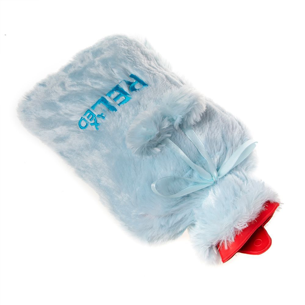 Biggdesign - Relaxed Hot Water Bottle With Soft Plush Cover - 2L - Blue