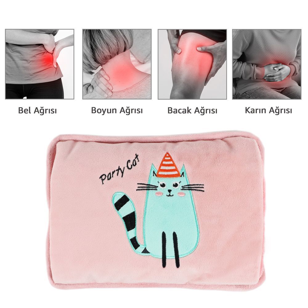 Biggdesign - Electric Rechargeable Hot Water Bag - Party Cat