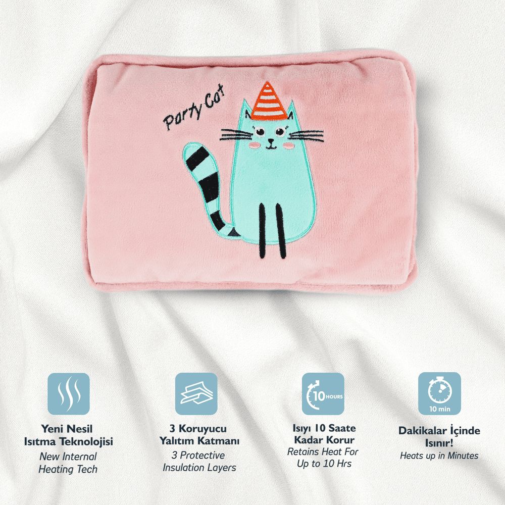 Biggdesign - Electric Rechargeable Hot Water Bag - Party Cat