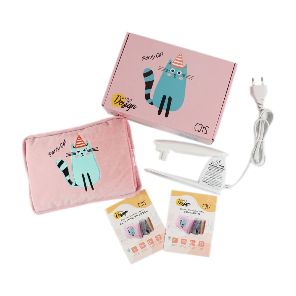 Biggdesign - Electric Rechargeable Hot Water Bag - Party Cat