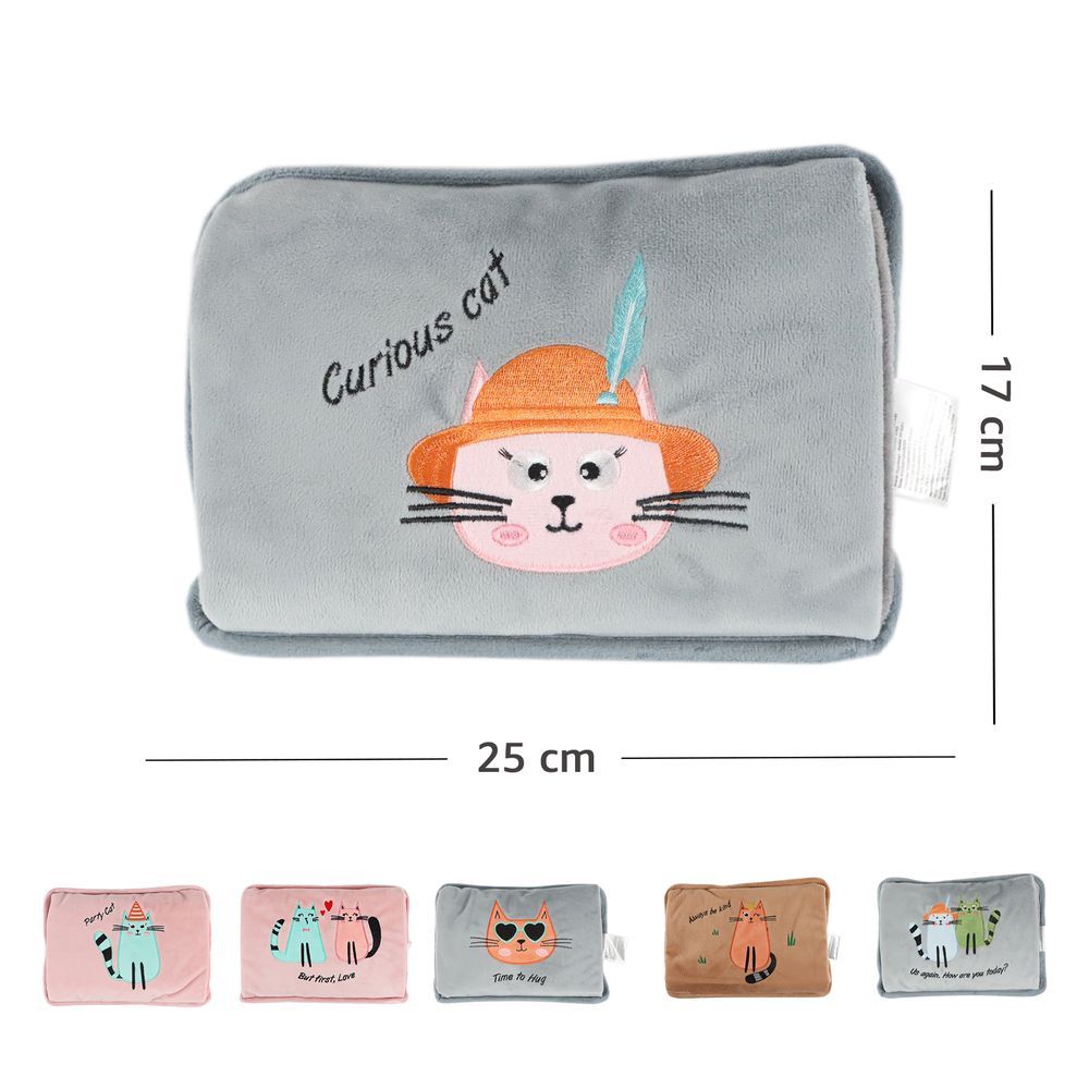 Biggdesign - Electric Rechargeable Hot Water Bag - Curious Cat