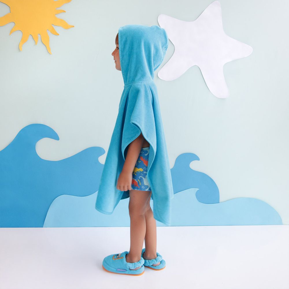 Milk&Moo - Kids Poncho W/ House Slippers Cool Koala - Blue