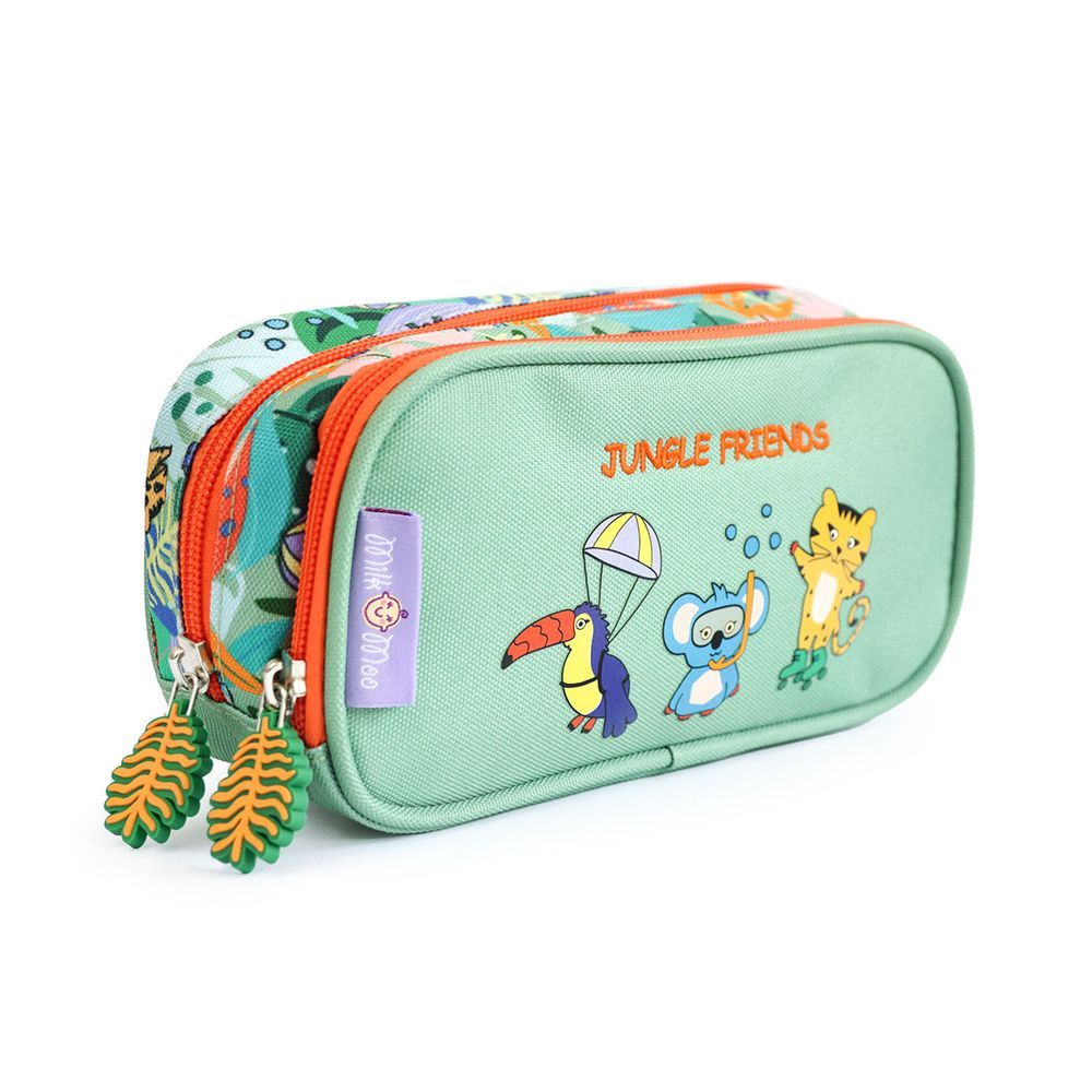 Milk&Moo - Double Compartment Pencil Case - Jungle Friends