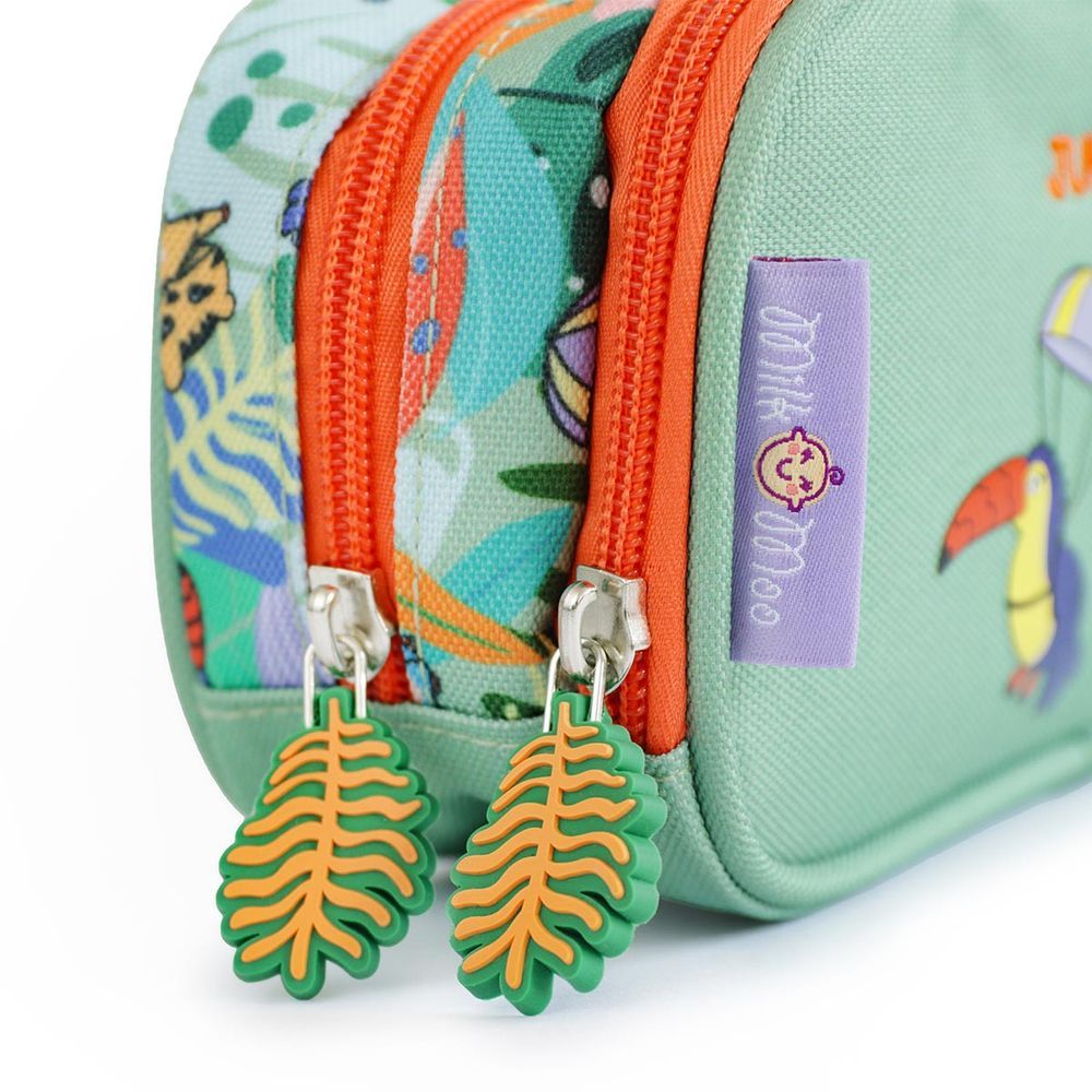 Milk&Moo - Double Compartment Pencil Case - Jungle Friends