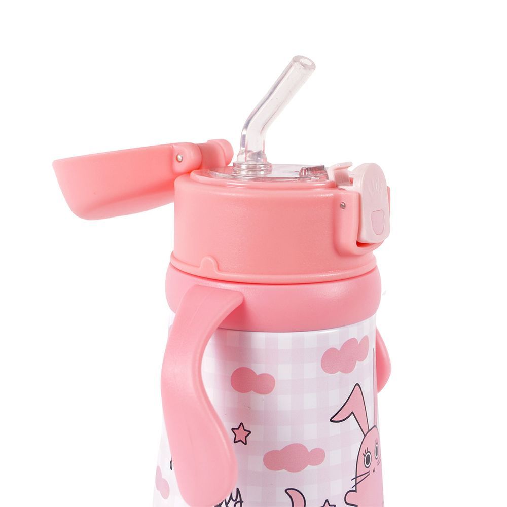 Milk&Moo - Stainless Steel Cancin Flask - 360ml - Pink Bunny