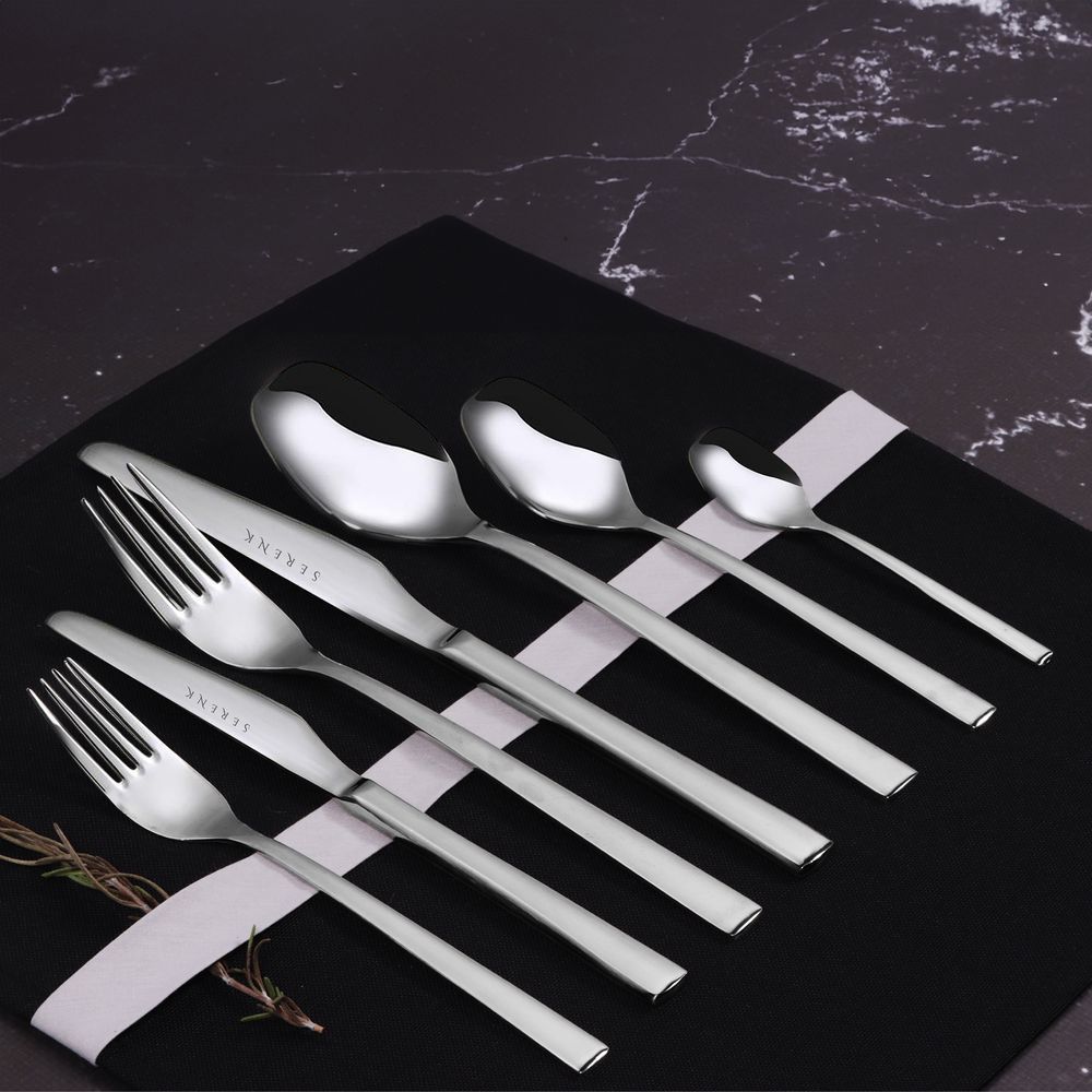 Serenk - New York Stainless Steel Cutlery Set - 6pcs Each - 42pcs