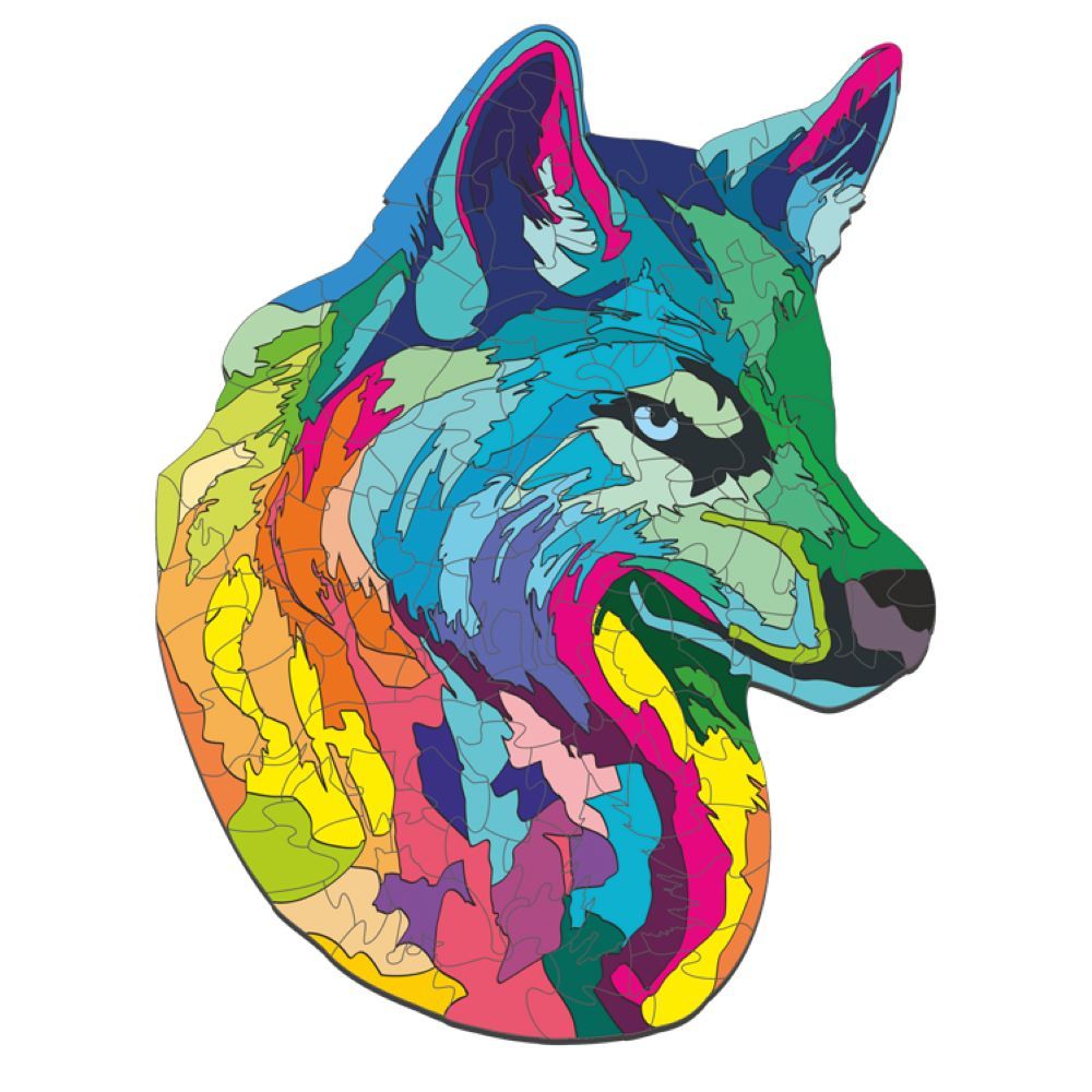 Fofa - Colorful Wolf Wooden Puzzle Toy