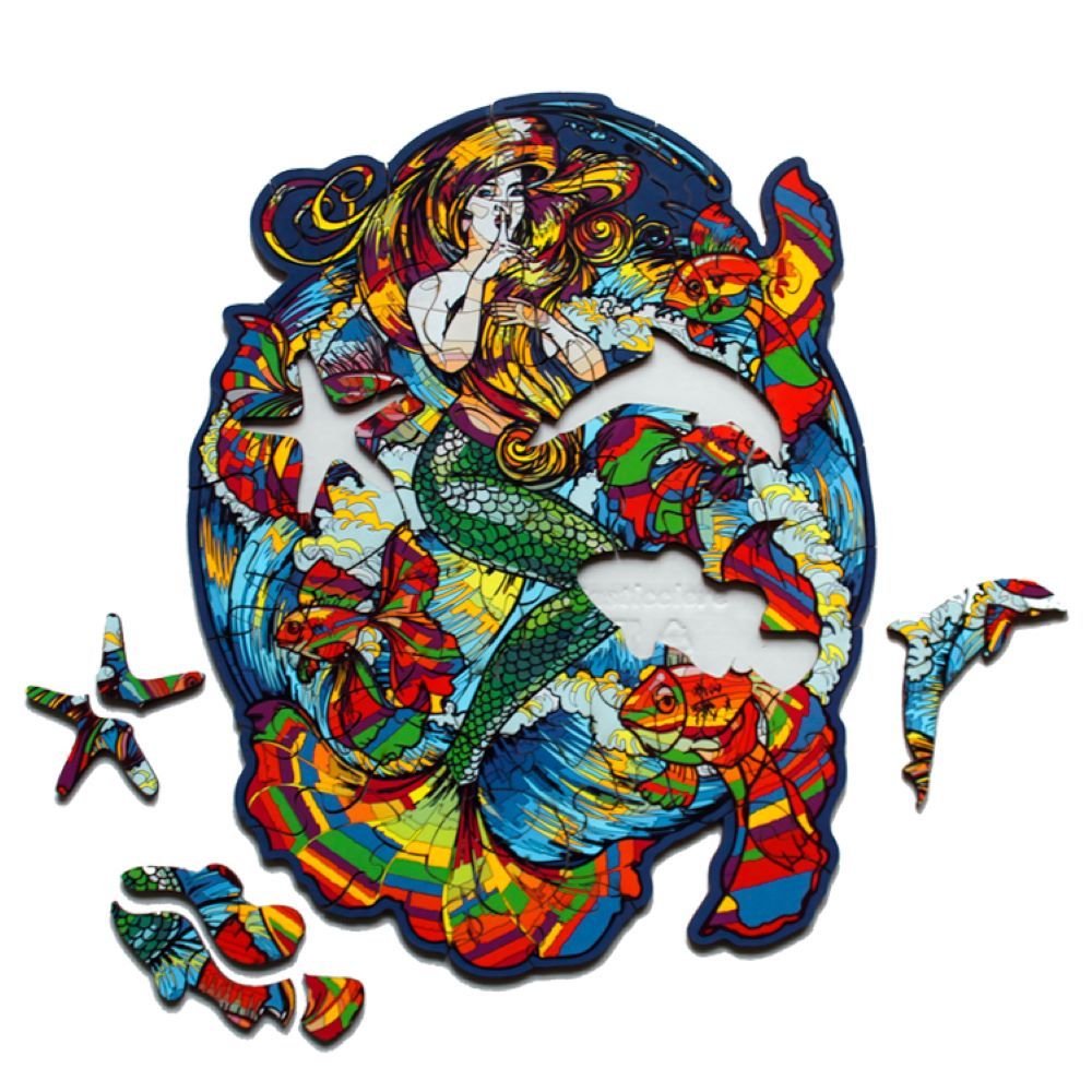 Fofa - Colorful Mermaid Wooden Toy Puzzle