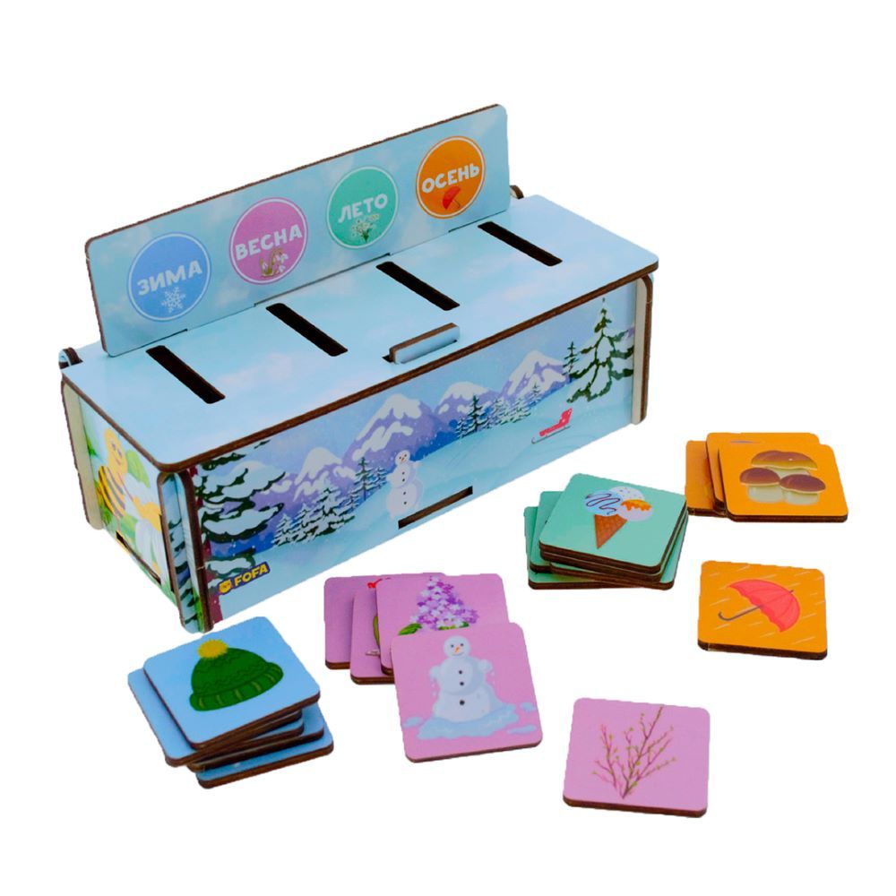 Fofa - Wooden Toy Educational Game Sorter Fauna And Seasons