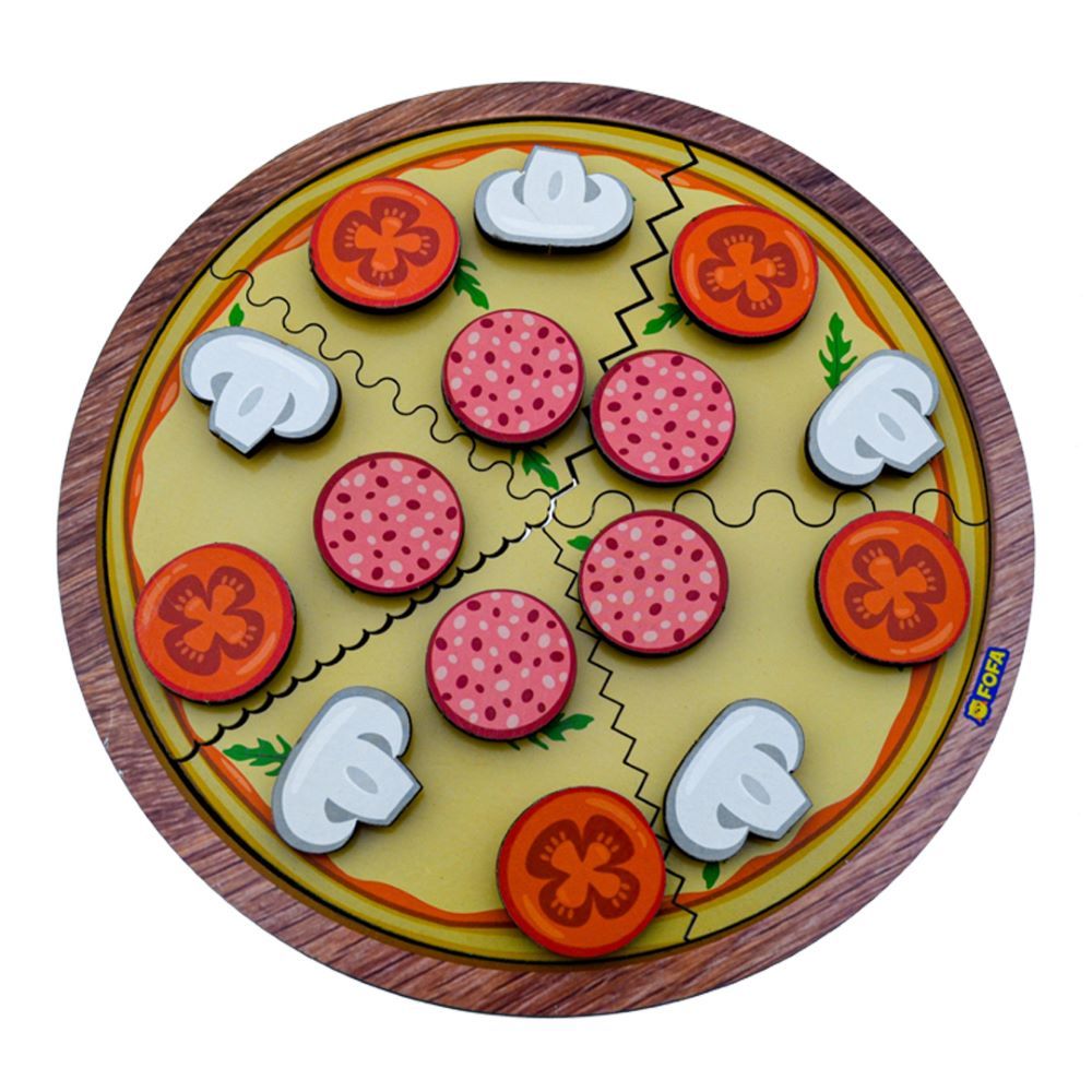 Fofa - Educational Pizza Wooden Toy Board With Velcro