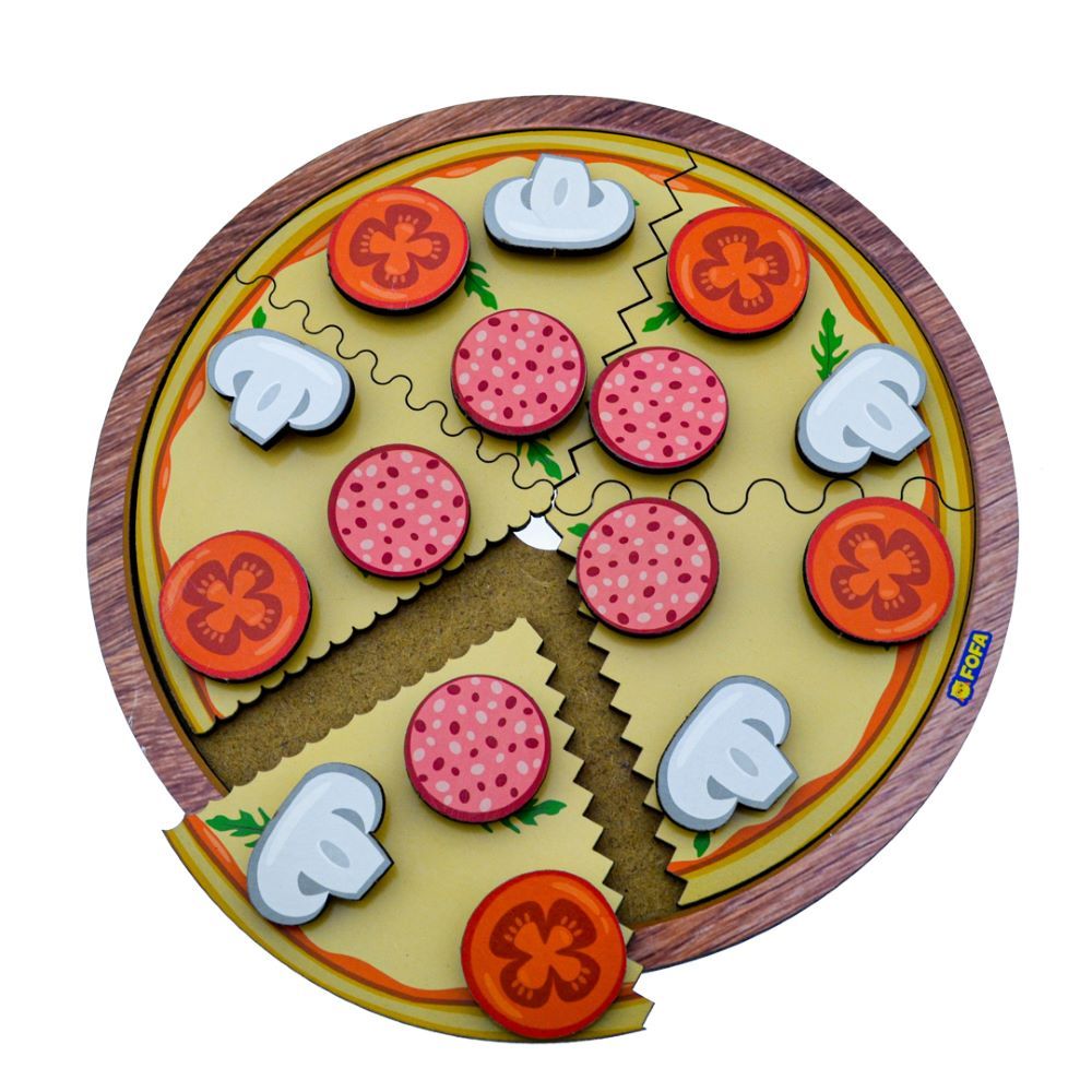 Fofa - Educational Pizza Wooden Toy Board With Velcro