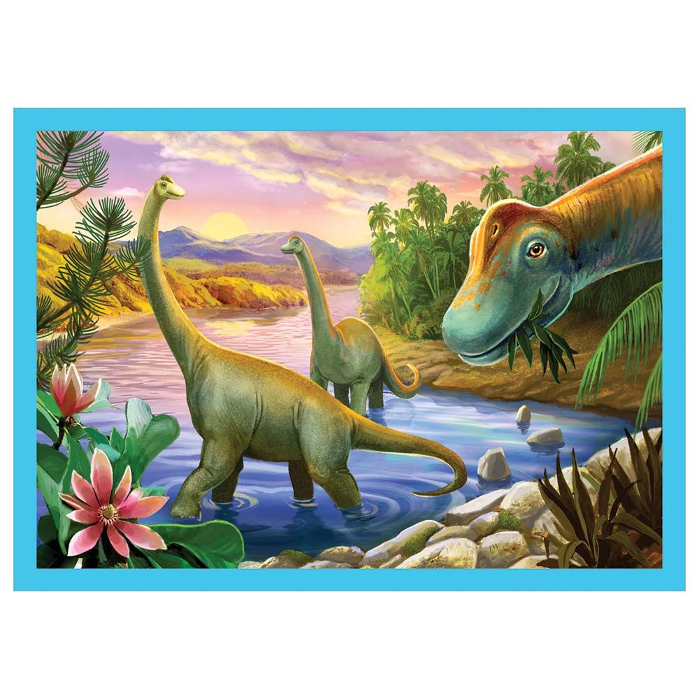 Trefl Puzzle - 4-In-1 - Unique Dinosaurs Puzzle - 71pcs