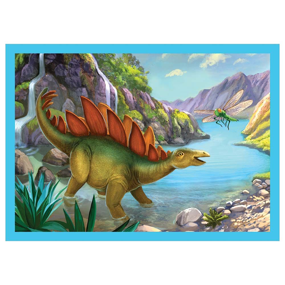 Trefl Puzzle - 4-In-1 - Unique Dinosaurs Puzzle - 71pcs