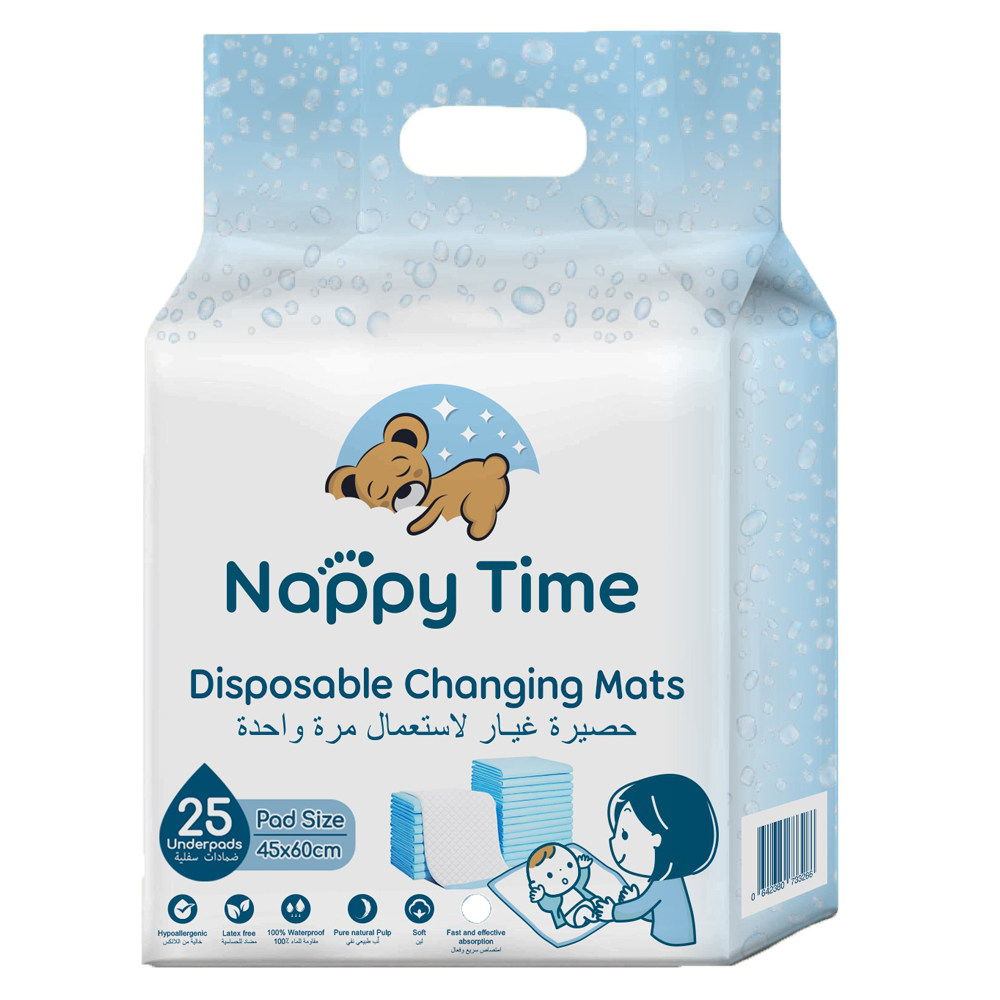 Nappy Time - Disposable Changing Mats - 45x60 cm - 25pcs