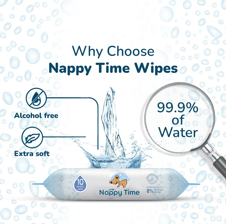 Nappy Time - Baby Wipes - Pack of 5 - 50pcs