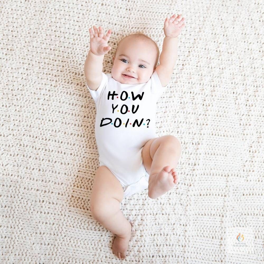 Matching Family Outfits - How You Doin Baby Romper - White