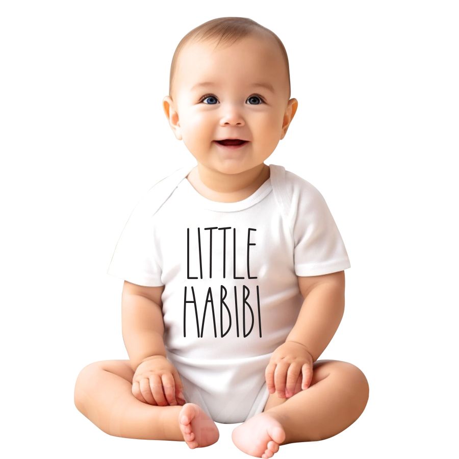 Matching Family Outfits - Little Habibi Baby Romper - White