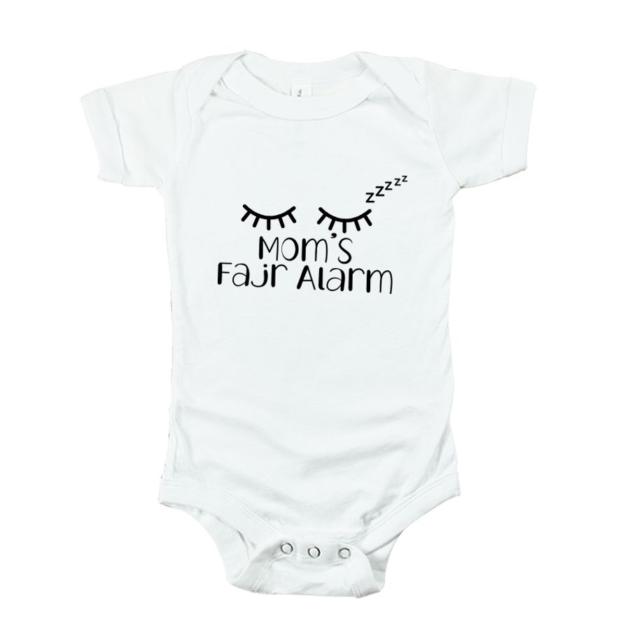 Matching Family Outfits - Mom's Fajr Alarm Baby Romper - White