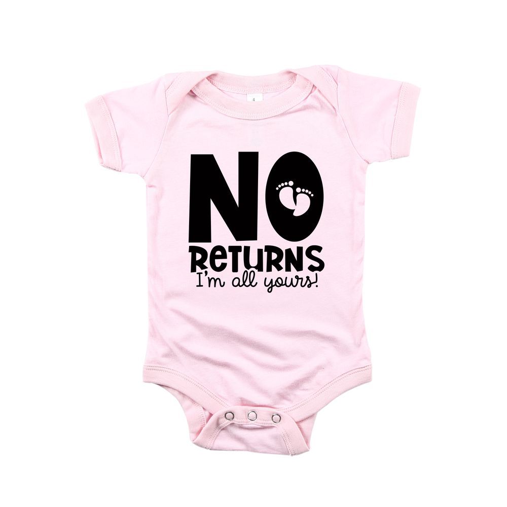 Matching Family Outfits - No Returns Baby Rompers - Pink