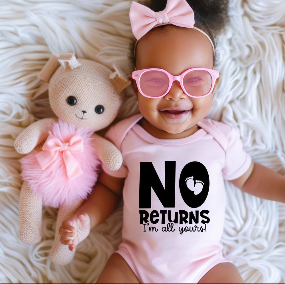 Matching Family Outfits - No Returns Baby Rompers - Pink