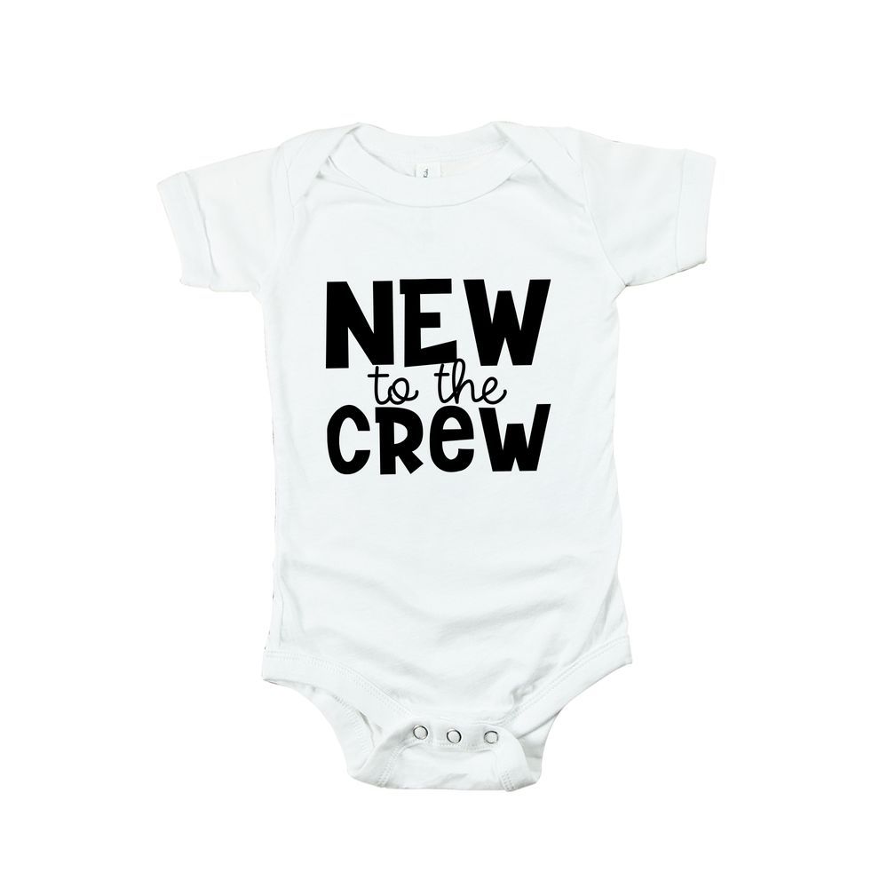 Matching Family Outfits - New To The Crew Baby Romper - White