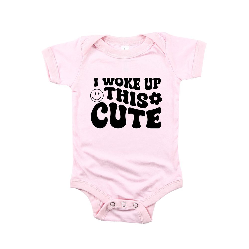 Matching Family Outfits - I Woke Up This Cute Baby Romper - Pink