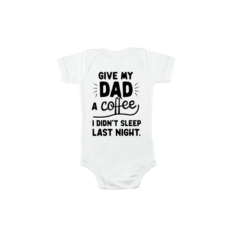 ماتشينغ فاميلي أوتفيتس - أفرول Give My Dad A Coffee - أبيض