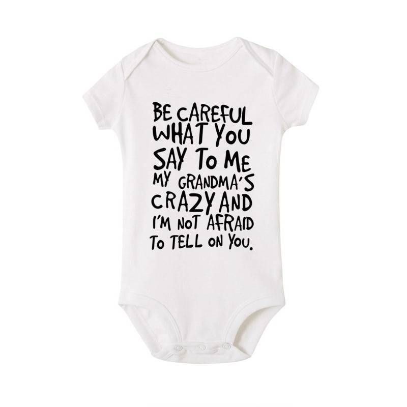 Matching Family Outfits - Be Careful What You Say To Me Baby Romper - White