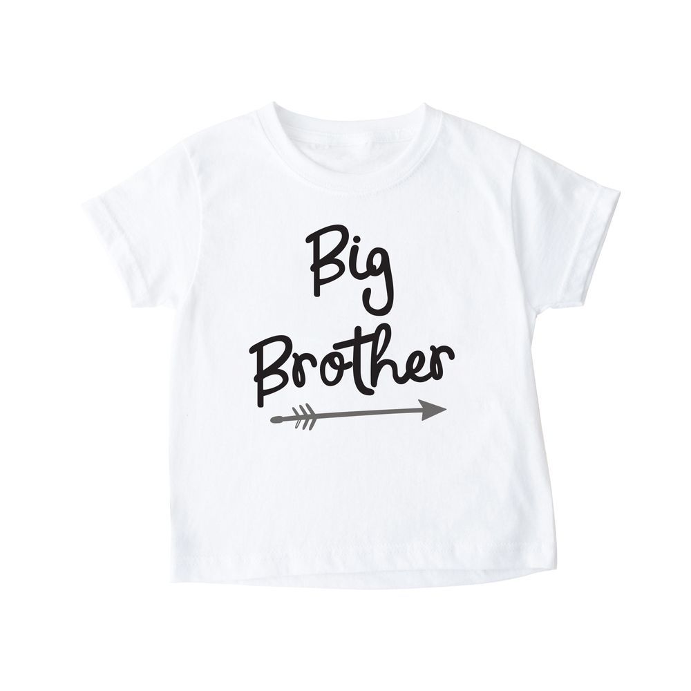 Matching Family Outfits - Unique Gift For Baby Shower- Big Brother- T-Shirt - White