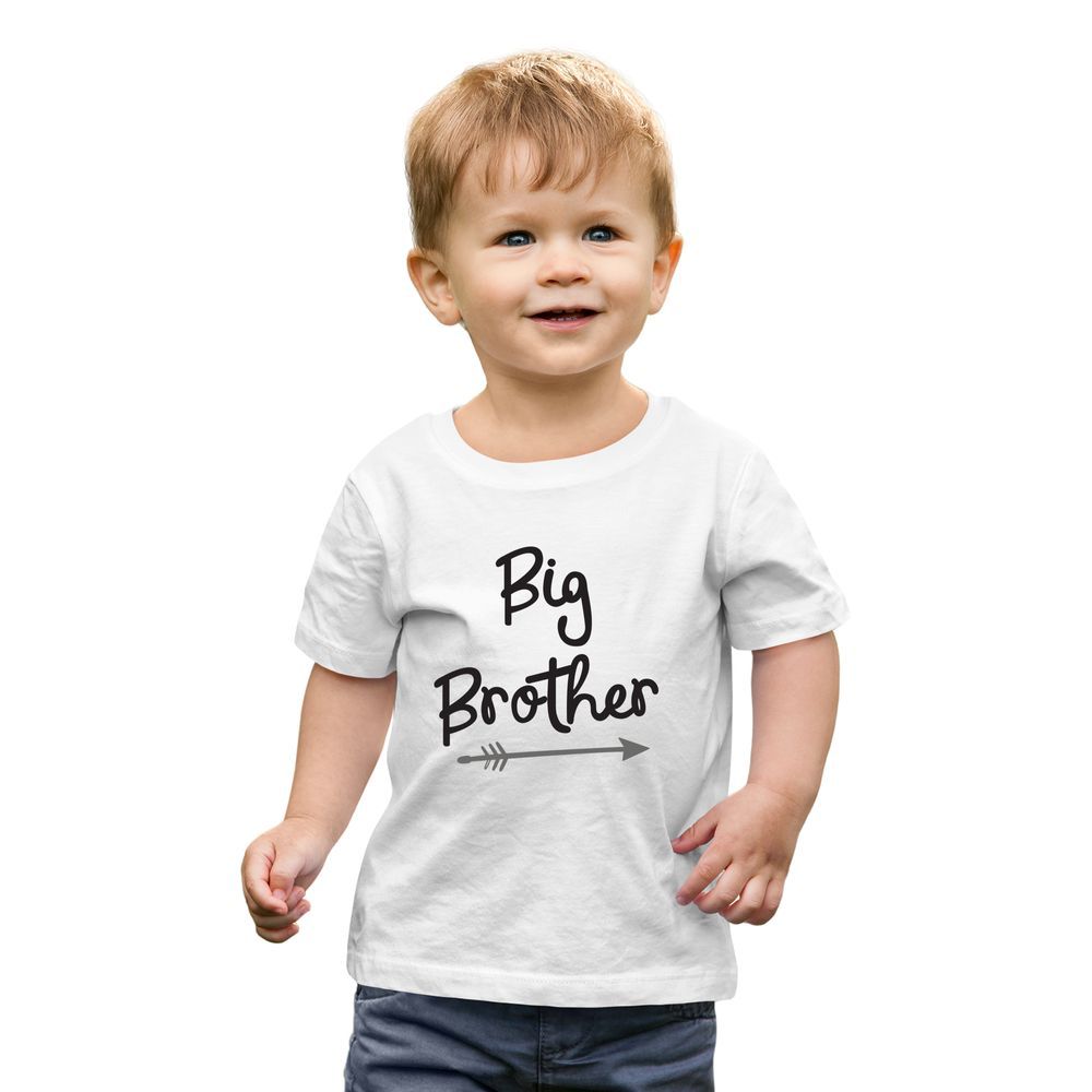 Matching Family Outfits - Unique Gift For Baby Shower- Big Brother- T-Shirt - White