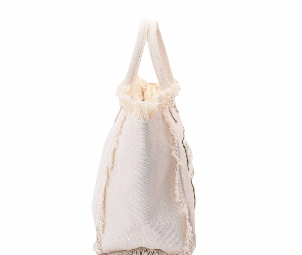 The Happy Tribe - St. Barts Hitched Tote Bag - Cream