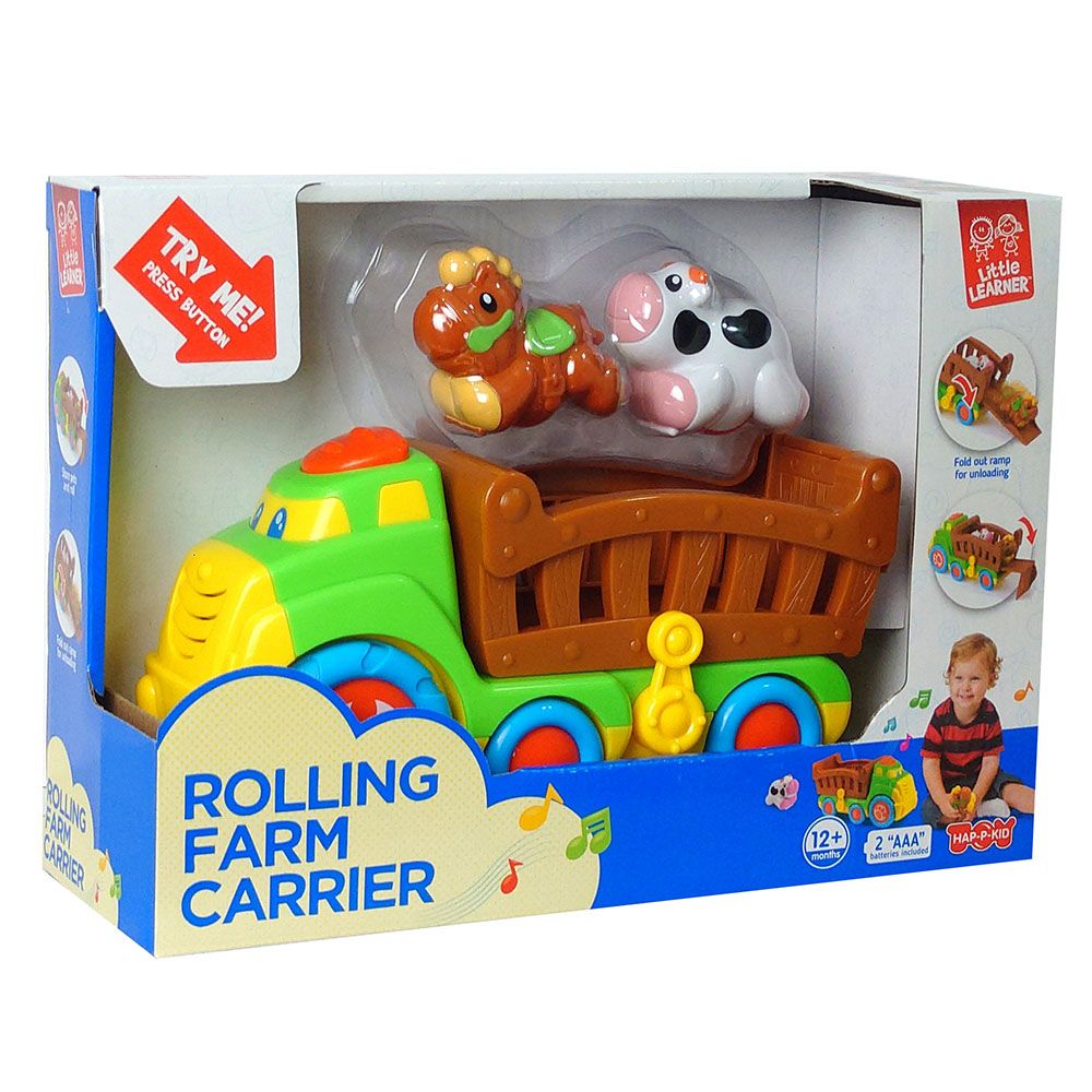 Happy Kids - Little Learner Rolling Farm Carrier Playset - 3pcs