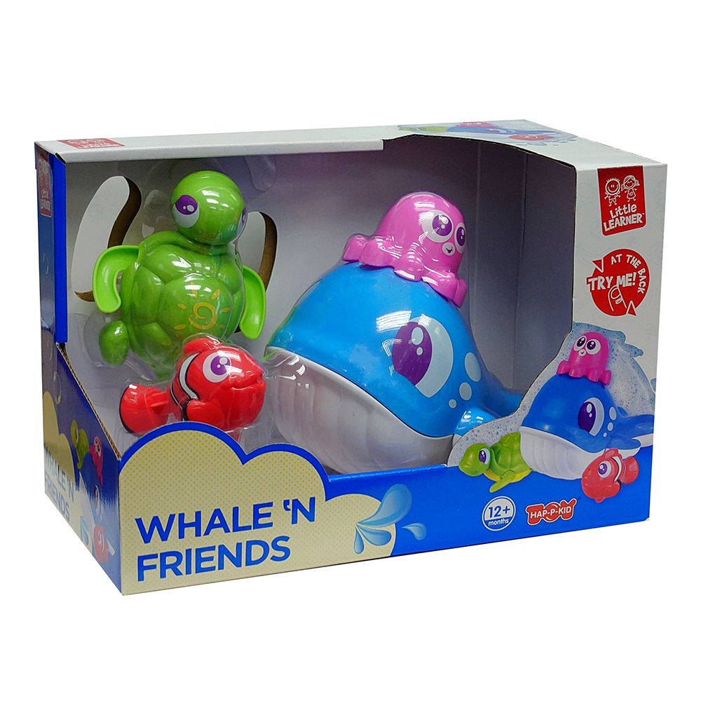 Happy Kids - Little Learner Whale 'N Friends Bath Toy Set - 4pcs