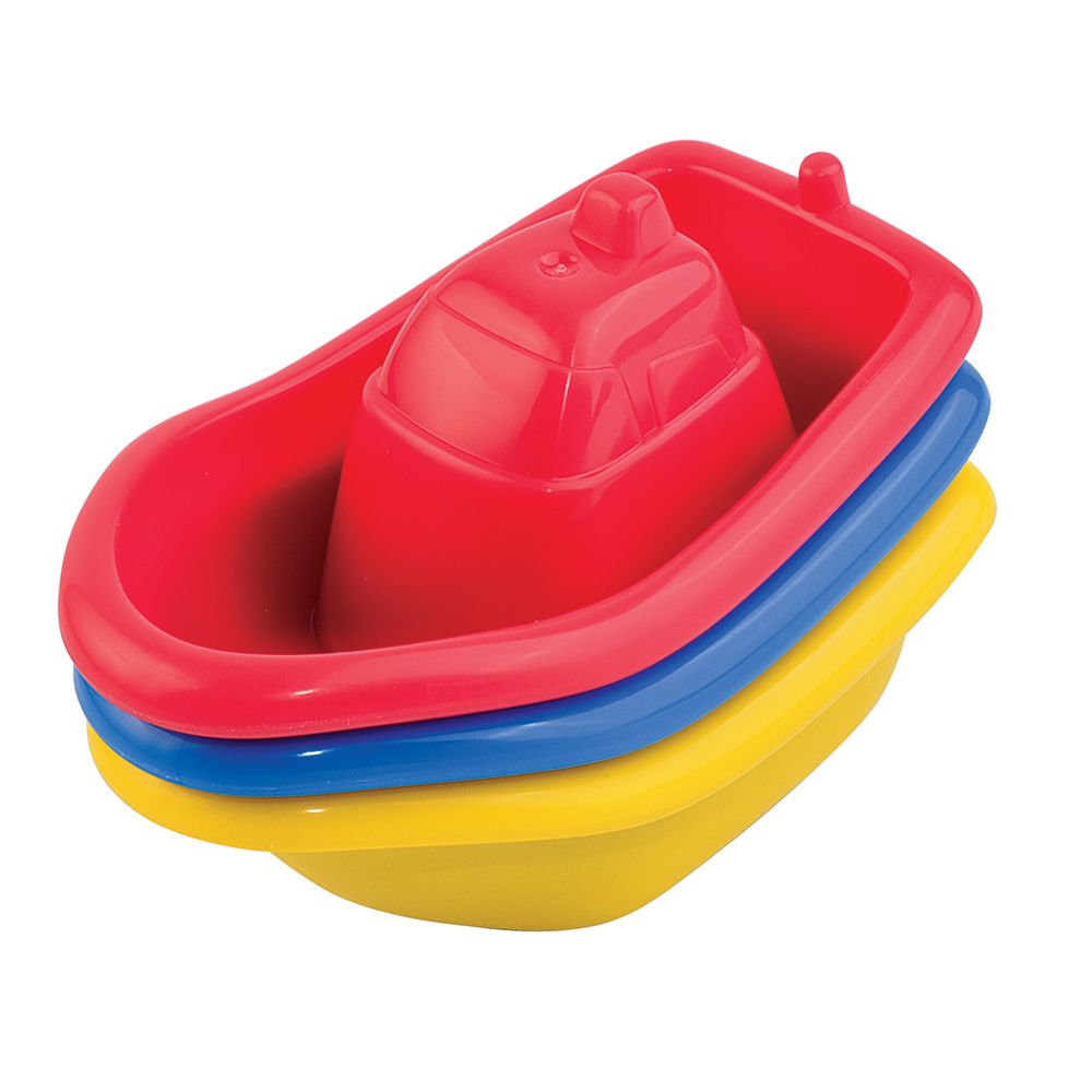 Happy Kids - Little Learner Bath Stacking Light-Up Boat Set - 4pcs