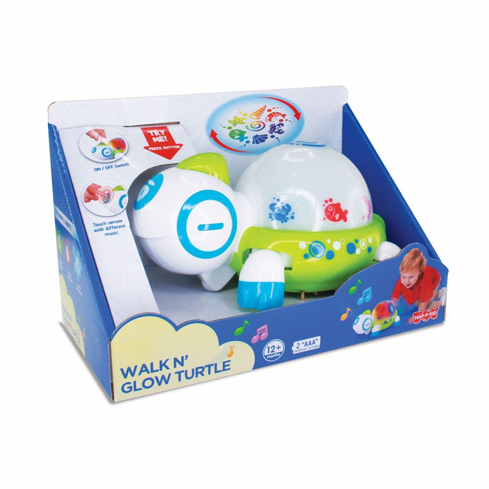 Happy Kids - Walk N' Glow Turtle Light And Musical Toy