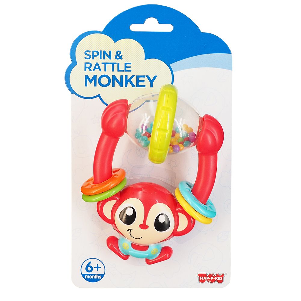 Happy Kids - My First Spin And Rattle Monkey