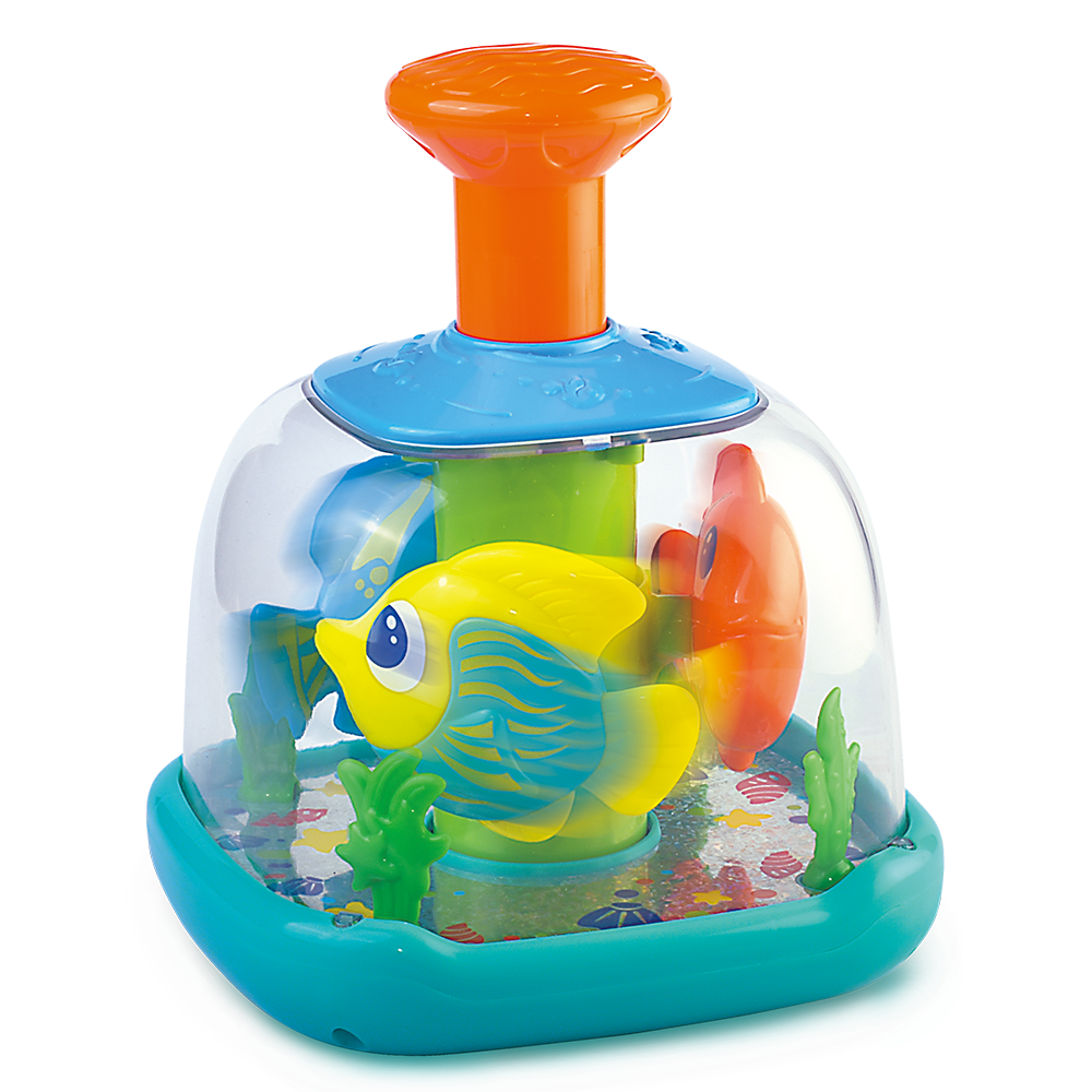 Happy Kids - Push 'N Spin Aquarium Early Learning Toy