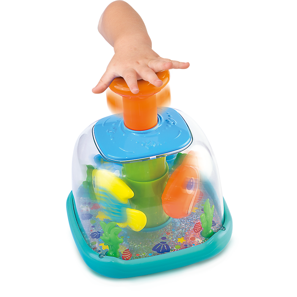 Happy Kids - Push 'N Spin Aquarium Early Learning Toy