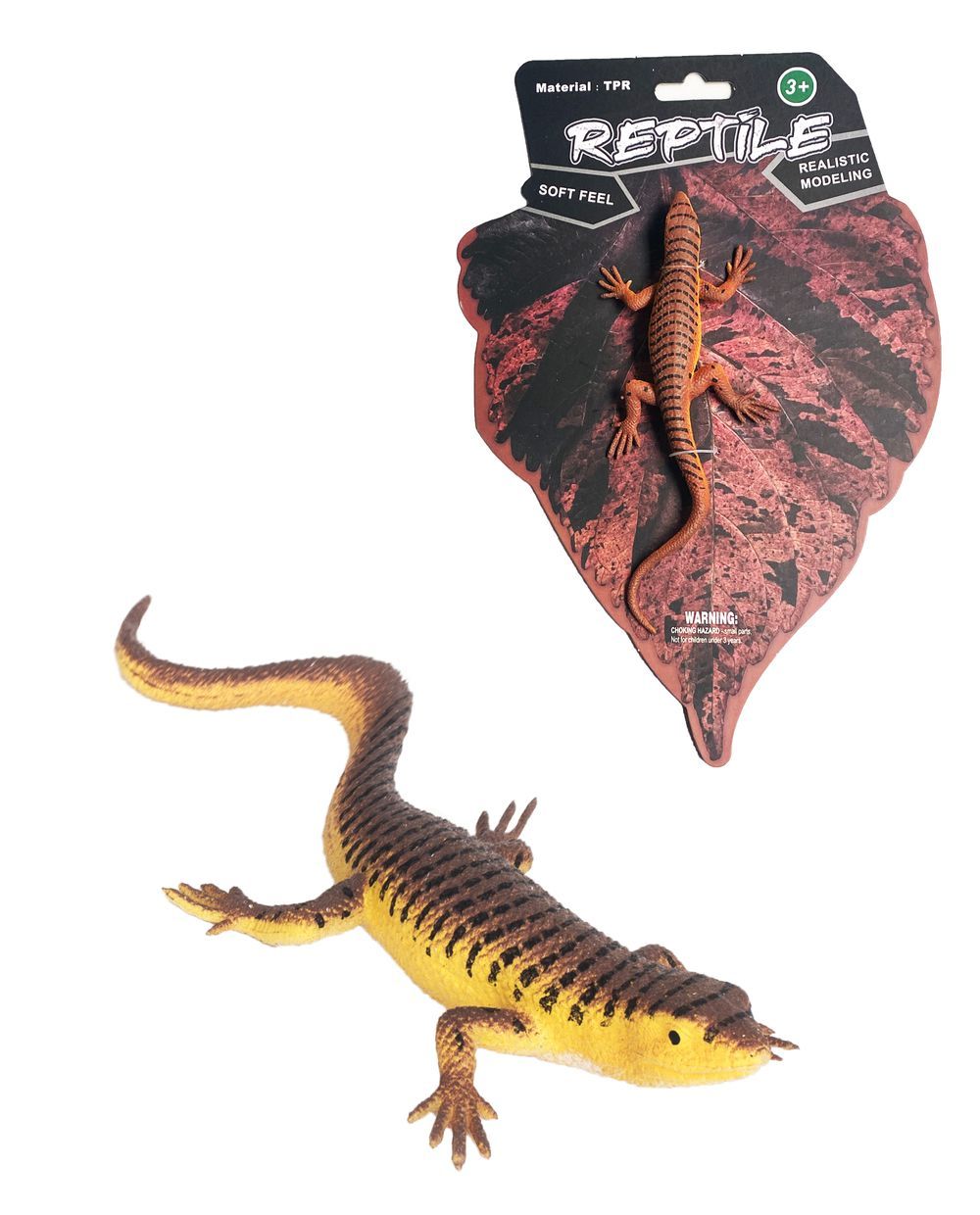 Galaxy Toys - Tiger Salamander Toy - Realistic Yellow & Black Striped Salamander Animal Model