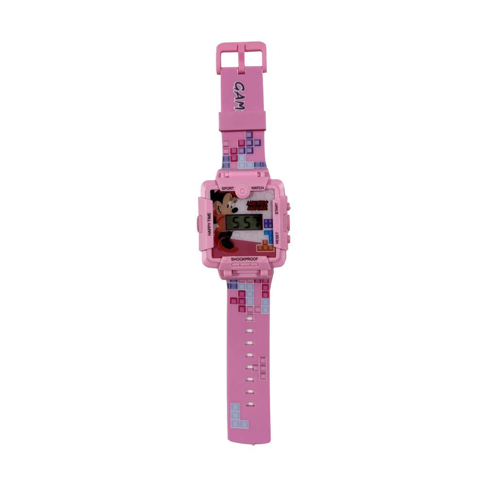 Disney - 2-In-1 Digital LED Watch And Gaming - Minnie Mouse - Pink