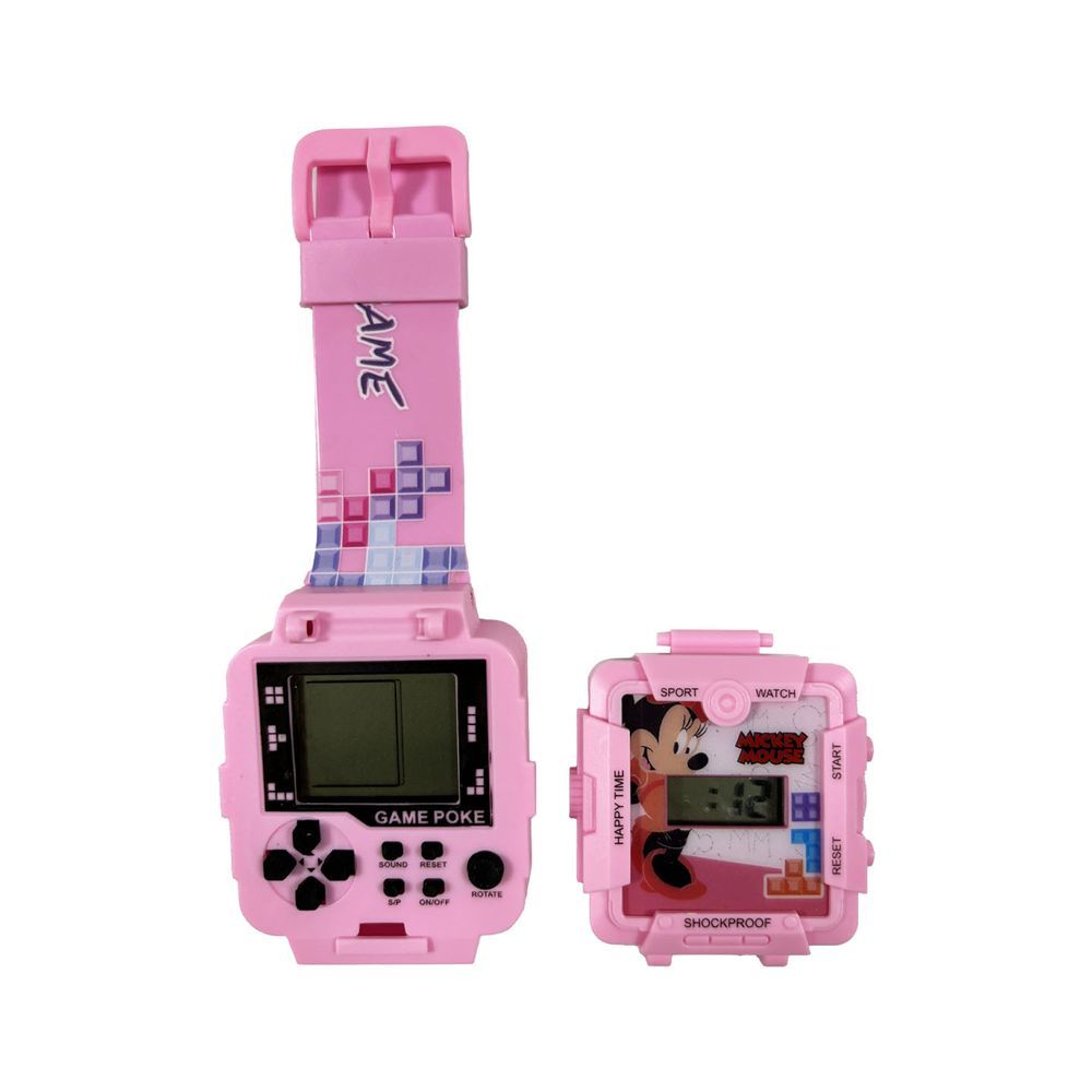 Disney - 2-In-1 Digital LED Watch And Gaming - Minnie Mouse - Pink