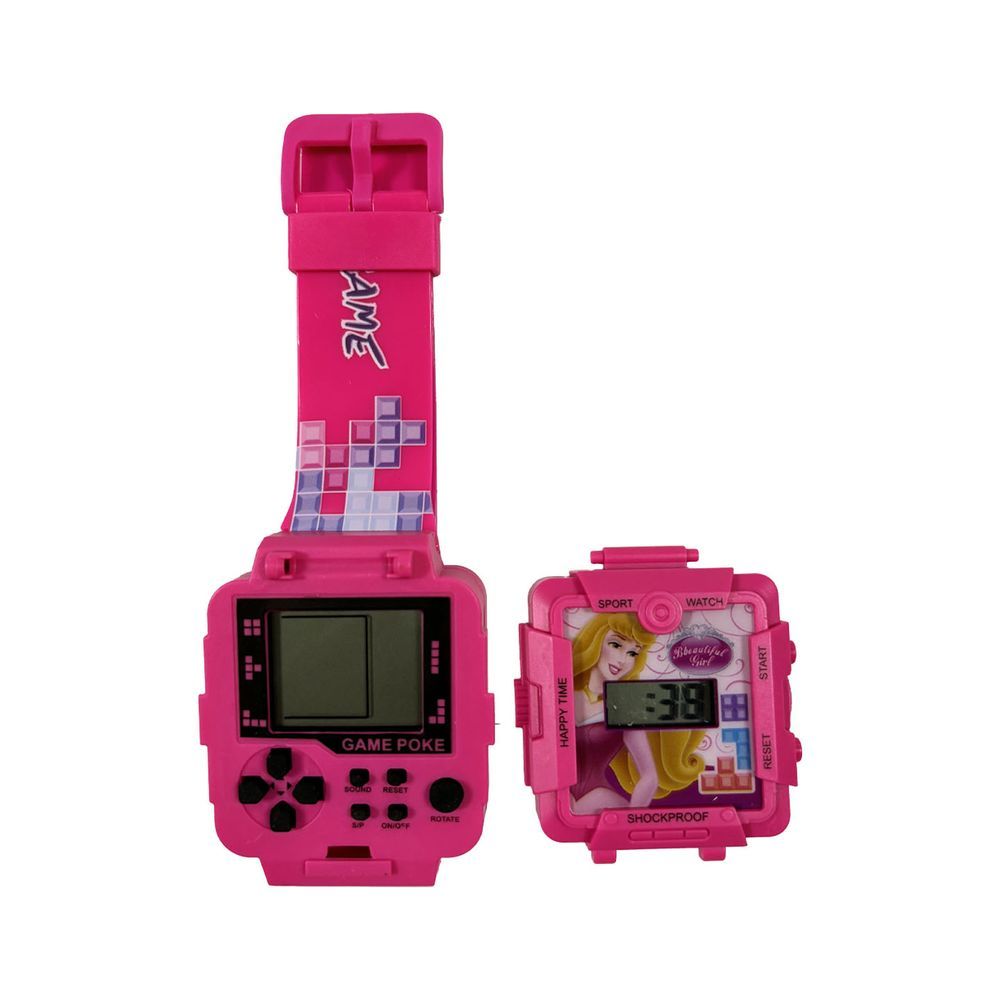 Disney - 2-In-1 Digital LED Watch And Gaming - Princess - Pink