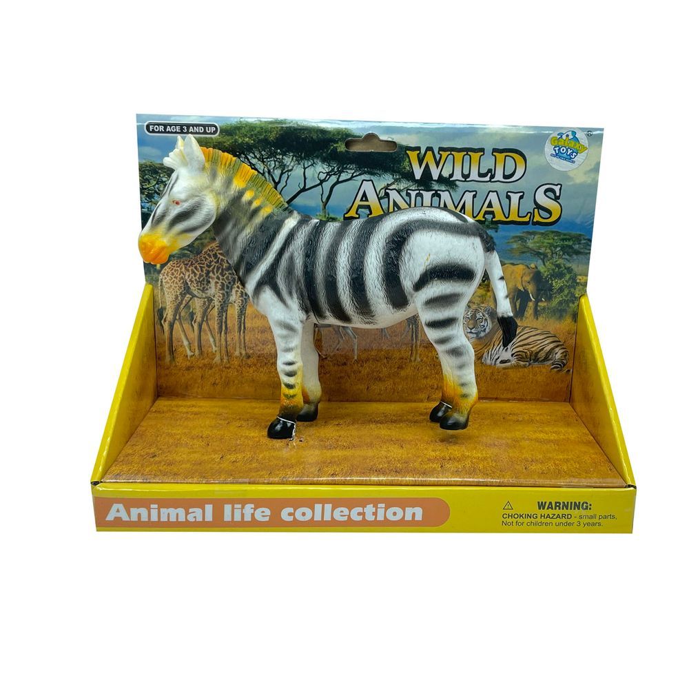 Galaxy Toys - Wild Safari Animal Figure - Zebra - 25cm