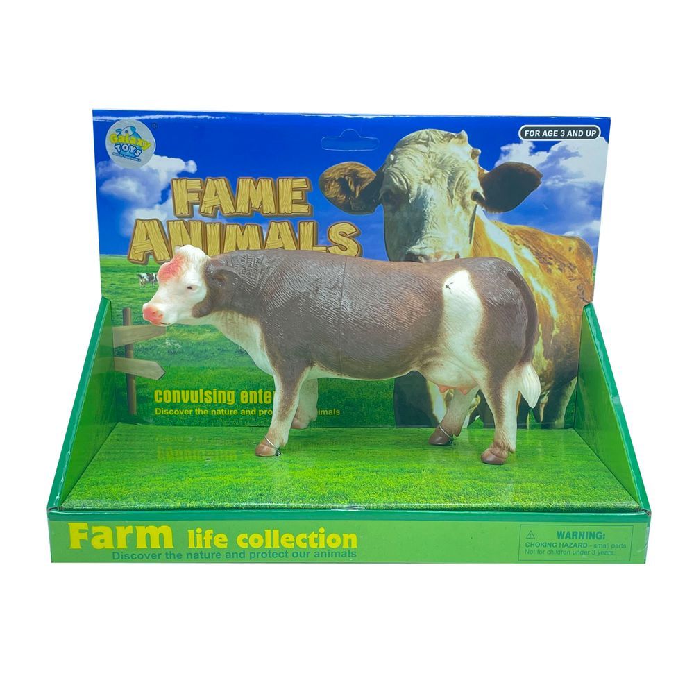 Galaxy Toys - Farm Animal Figure Toy - Cow - 20cm