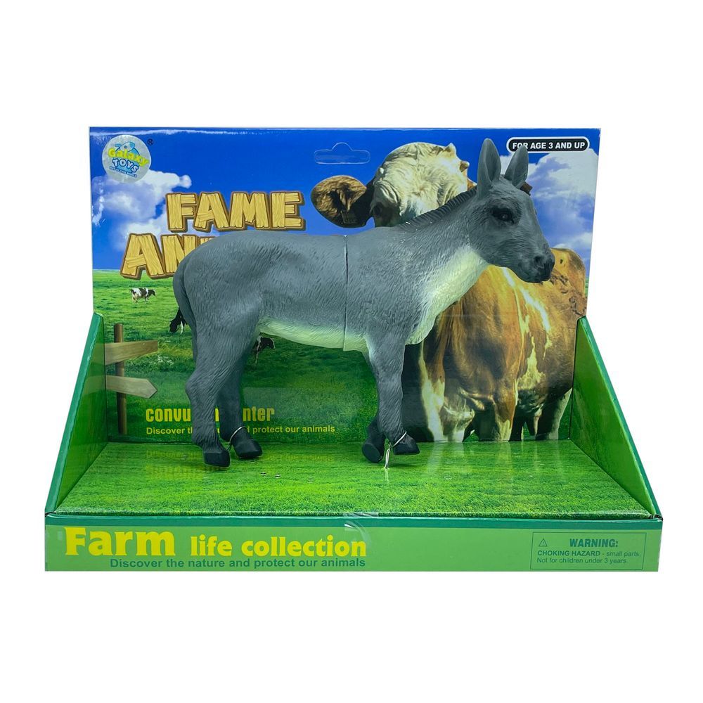 Galaxy Toys - Farm Animal Figure Toy - Donkey - 20cm